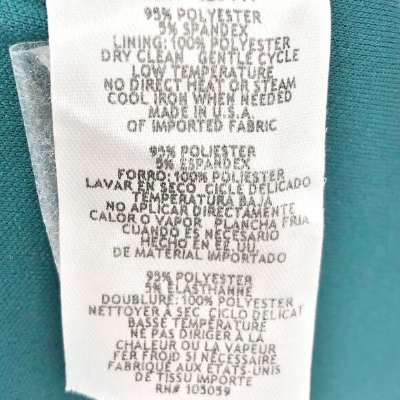 XSCAPE Women's Darla One Shoulder Scuba Crepe Dress 4 Green Long Sleeve NWOT - Picture 12 of 13